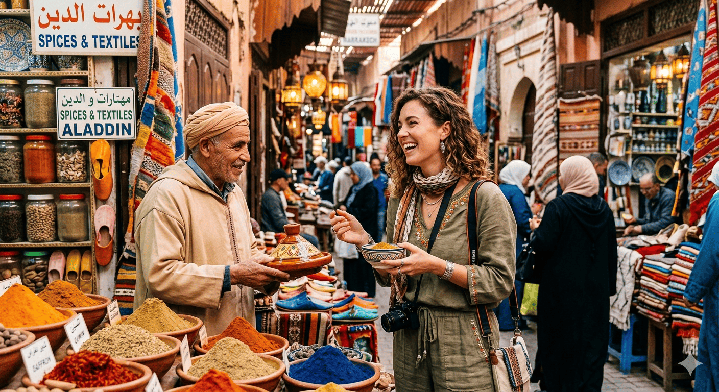Image capturing the vibrant energy of a bustling marketplace